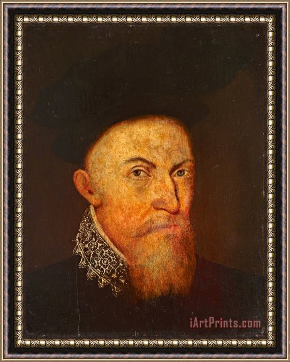 Anonymous French Artist Head of a Man Framed Painting