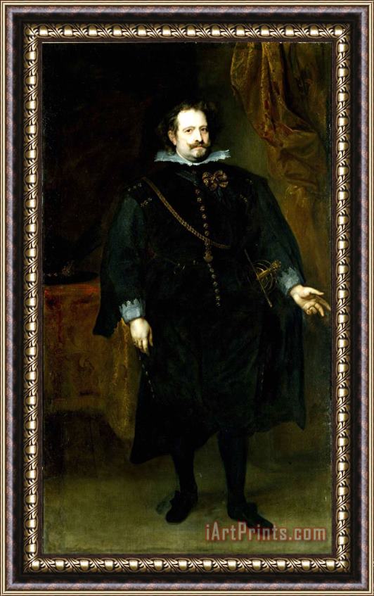 Anthonie Van Dyck Diego Felipe De Guzman, Marquis of Leganes Framed Painting