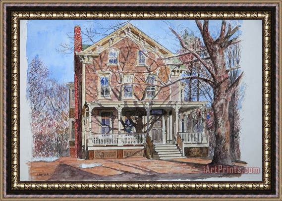 Anthony Butera Historic Home Westifled New Jersey Framed Painting