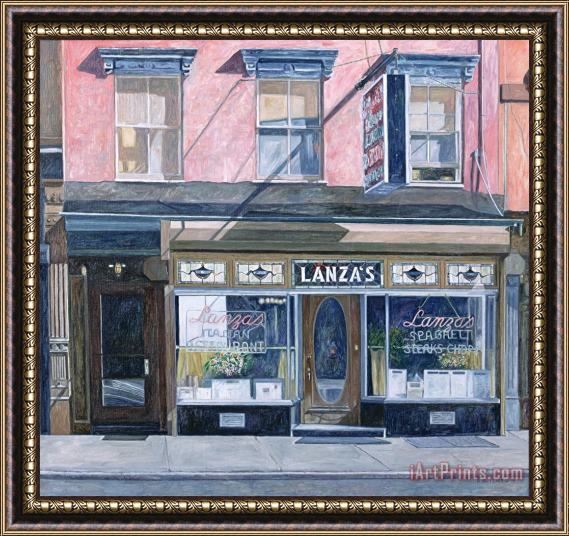 Anthony Butera Lanza's Restaurant 11th Street East Village Framed Painting