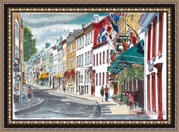 Anthony Butera Quebec Old City Canada Framed Painting
