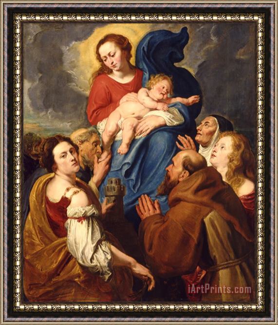 Anthony van Dyck Madonna And Child with Five Saints Framed Print