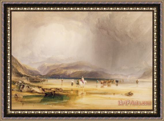 Anthony Vandyke Copley View from Snowdon from Sands of Traeth Mawe Framed Painting