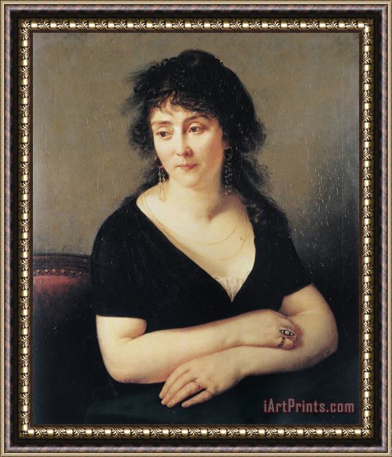 Antoine Jean Gros Portrait of Madame Bruyere Framed Print