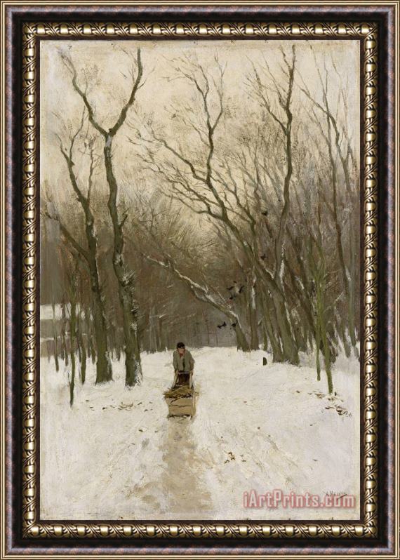 Anton Mauve Winter in De Scheveningse Bosjes Framed Painting