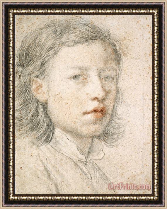 Anton Raphael Mengs Youthful Self Portrait Framed Painting