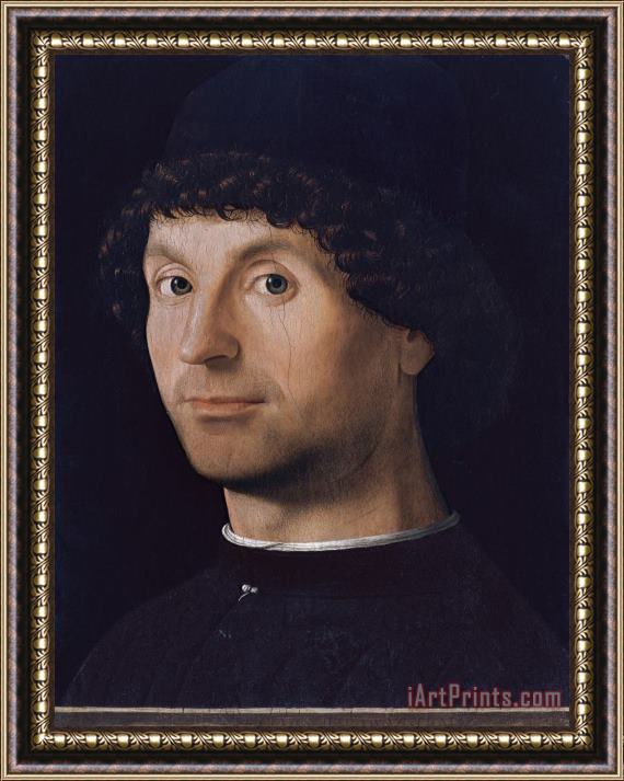 Antonello da Messina Portrait of a Man Framed Painting