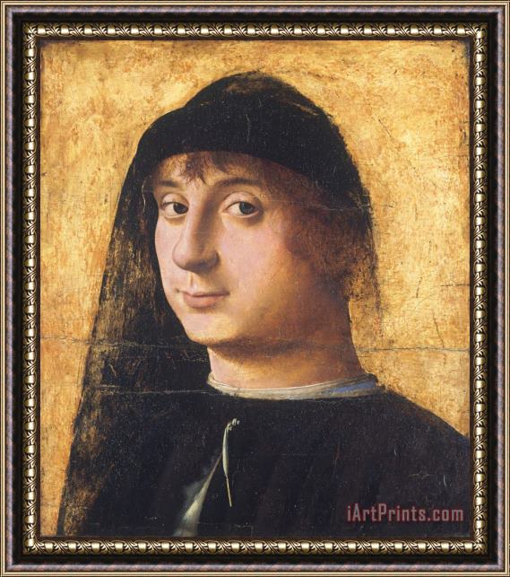 Antonello da Messina Portrait of a Young Gentleman Framed Painting