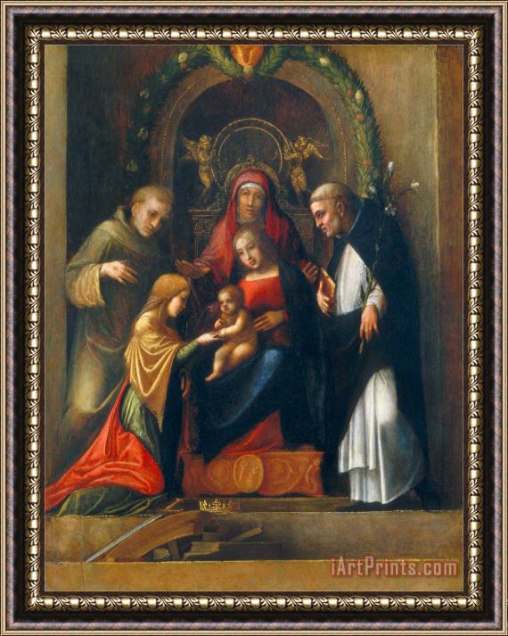 Antonio Allegri Correggio The Mystic Marriage Of St Catherine Framed Painting