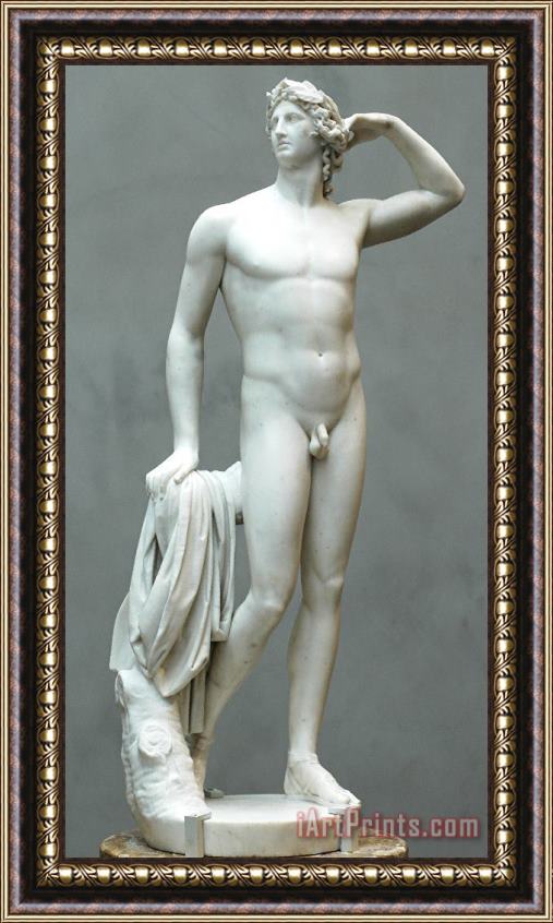 Antonio Canova Apollo Crowning Himself Framed Painting