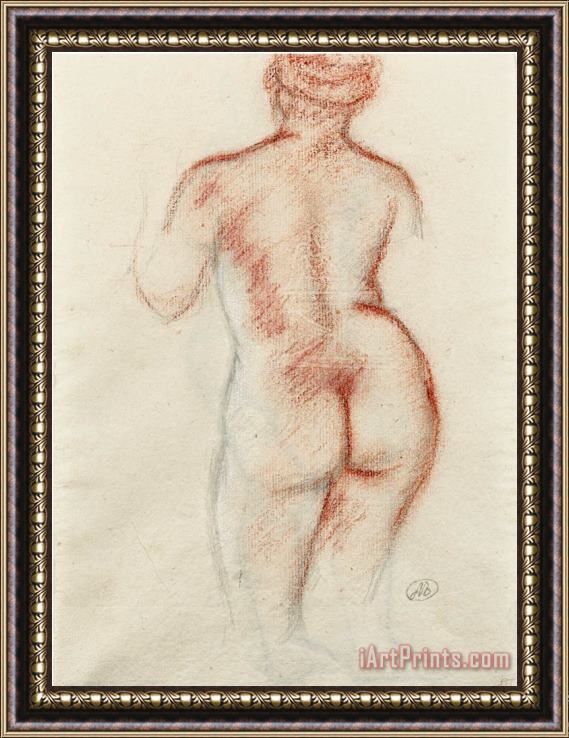 Aristide Maillol Dos De Jeune Femme (recto); Dos De Jeune Femme (verso) Framed Painting