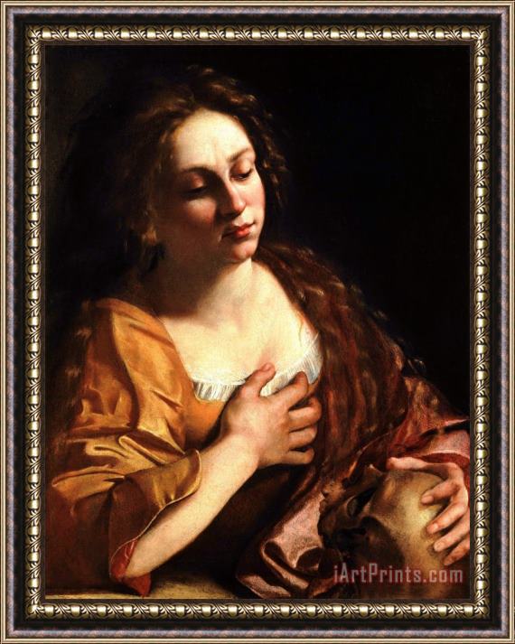 Artemisia Gentileschi Penitent Magdalene, 1631 Framed Painting