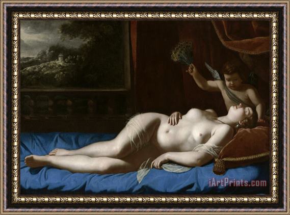 Artemisia Gentileschi Sleeping Venus Framed Painting