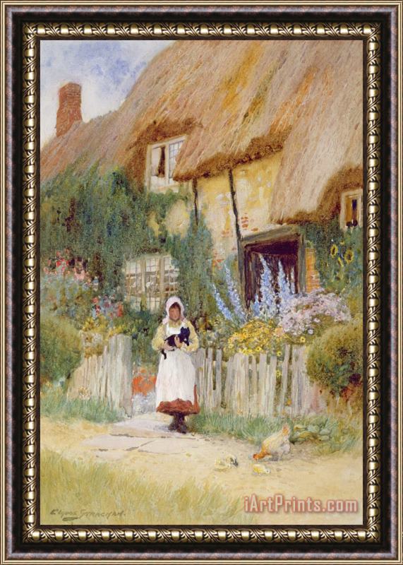 Arthur Claude Strachan By The Cottage Gate Framed Painting