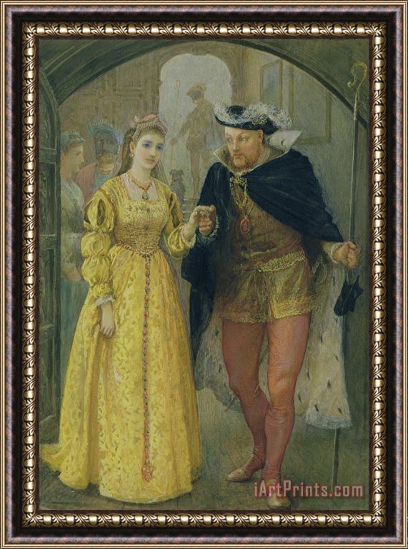 Arthur Hopkins Henry VIII and Anne Boleyn Framed Painting