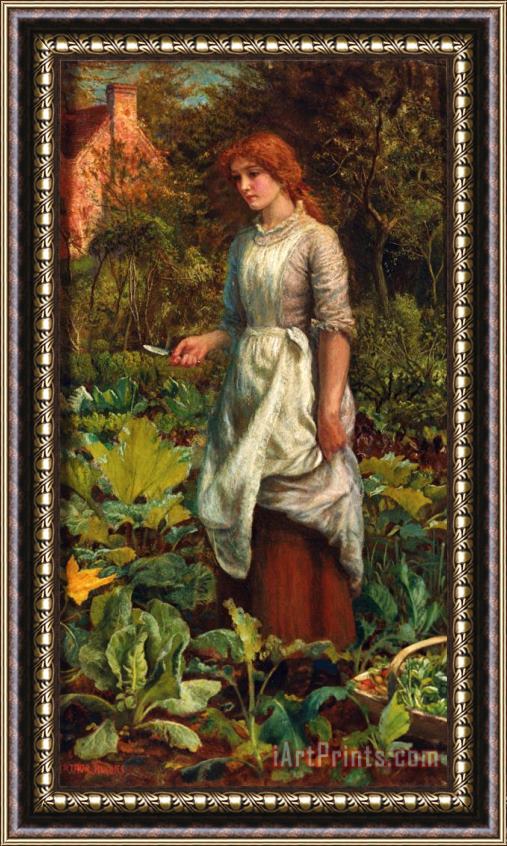 Arthur Hughes The Gardener's Daughter Framed Print