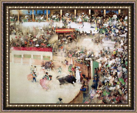 Arthur Melville The Little Bull Fight Bravo Toro Seville Framed Painting