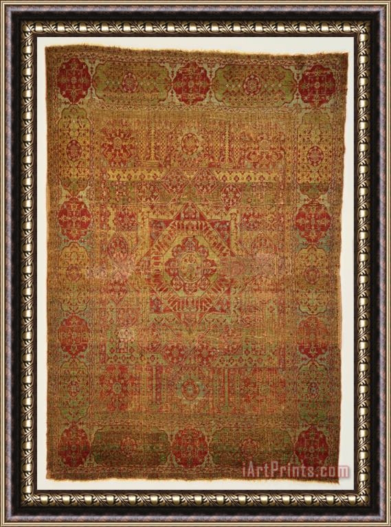 Artist, Maker Unknown, Egyptian Mamluk Rug Framed Painting