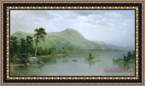 Asher Brown Durand Black Mountain from the Harbor Islands - Lake George Framed Print