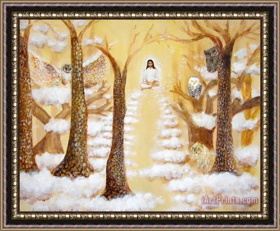 Ashleigh Dyan Moore Jesus Art - The Christ Childs Asleep Framed Painting