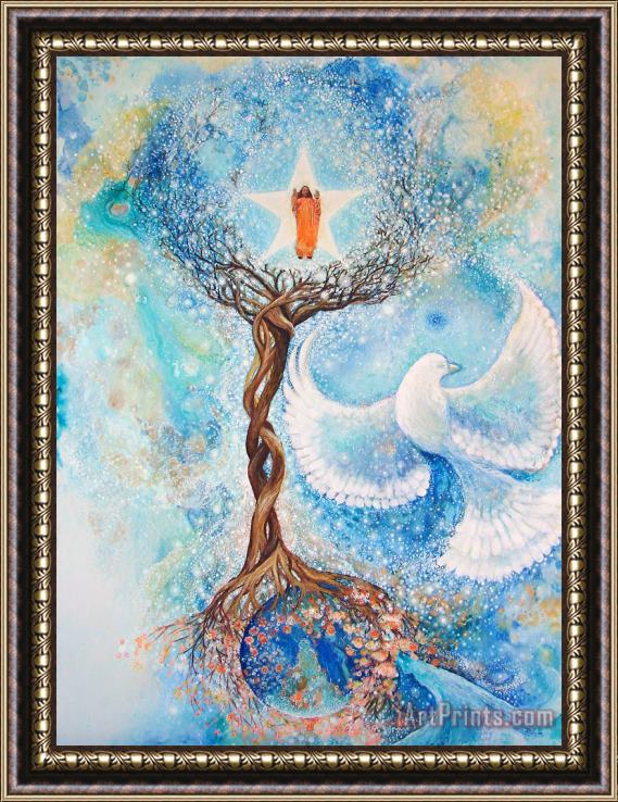 Ashleigh Dyan Moore Paramhansa Yogananda - Mist Framed Painting