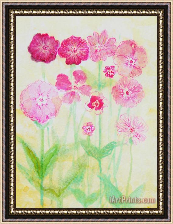 Ashleigh Dyan Moore Pink Flowers Framed Painting