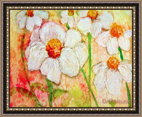 Ashleigh Dyan Moore Purity of White Flowers Framed Painting