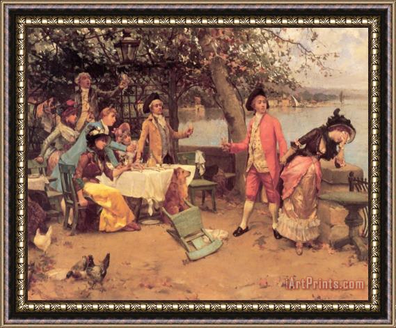 Auguste Emile Pinchart The Toast Framed Painting