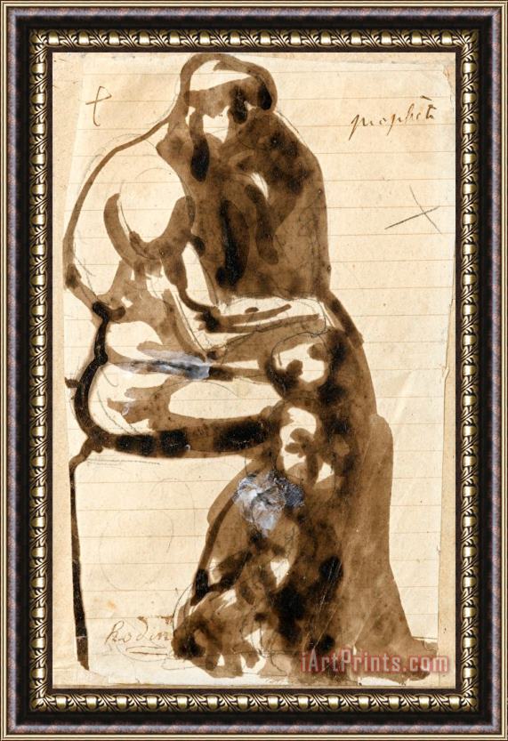 Auguste Rodin Prophete, Etude Pour Le Penseur Framed Painting