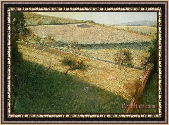 Balthasar Klossowski De Rola Balthus Great Landscape with Trees The Triangular Field 1955 Framed Print
