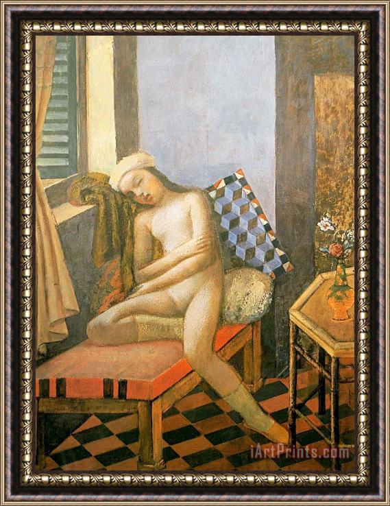 Balthasar Klossowski De Rola Balthus Sleeping Nude 1980 Framed Painting
