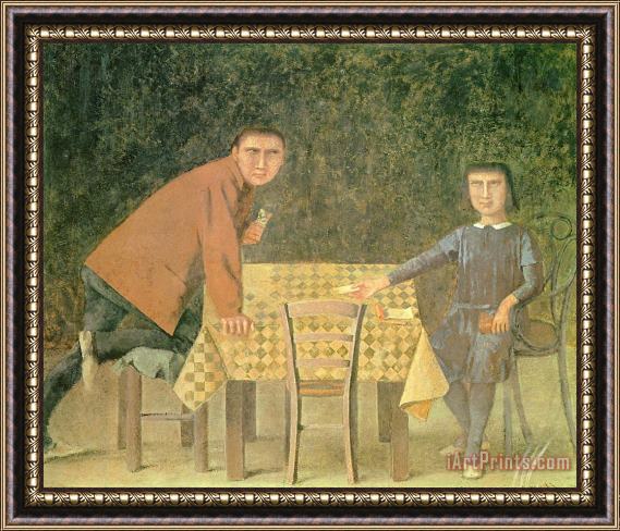 Balthasar Klossowski De Rola Balthus The Cardgame 1973 Framed Painting