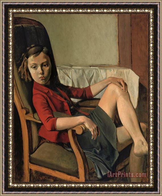 Balthasar Klossowski De Rola Balthus Therese 1938 Framed Painting