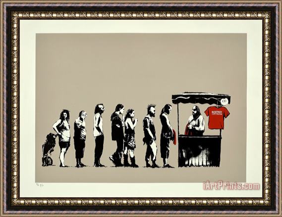 Banksy Festival Destroy Capitalism, 2006 Framed Print