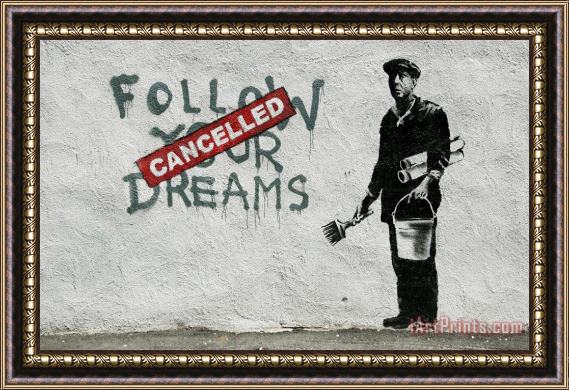 Banksy Follow Your Dreams 2 Framed Print