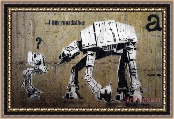 Banksy I Am Your Father Framed Print