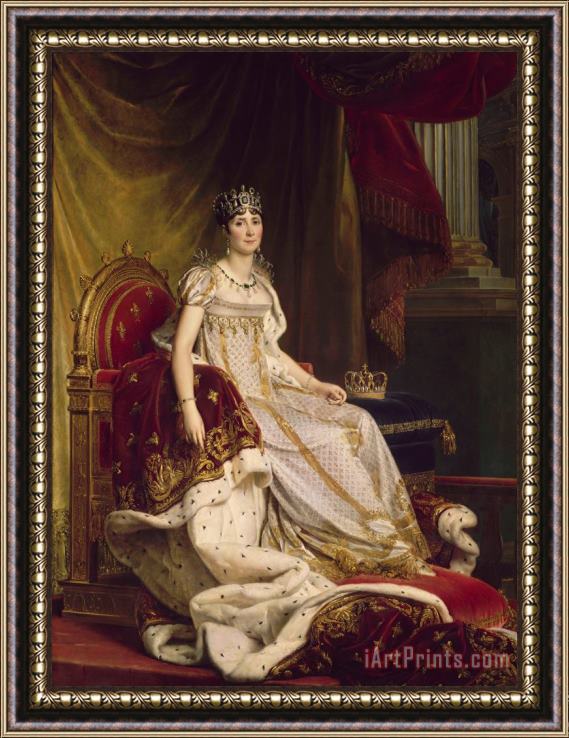 Baron Francois Gerard Josephine in Coronation Costume Framed Print