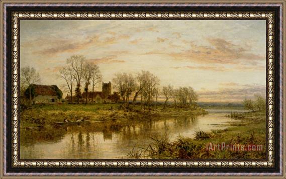 Benjamin Williams Leader Evening on The Thames at Wargrave Framed Painting