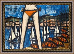 Bernard Buffet Baigneuse a Cannes, 1960 Framed Print for sale 