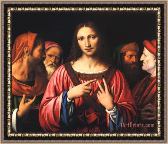 Bernardino Luini Christ Disputing with The Doctors Framed Painting