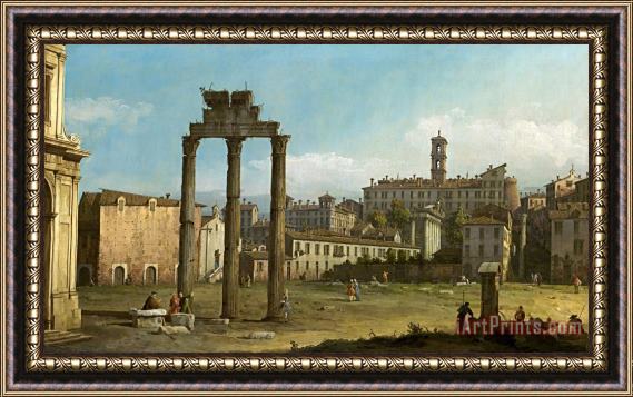 Bernardo Bellotto Ruins of The Forum, Rome Framed Painting