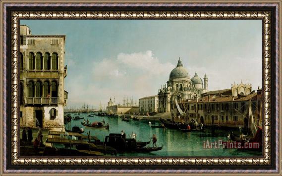 Bernardo Bellotto View of The Grand Canal And The Dogana Framed Painting