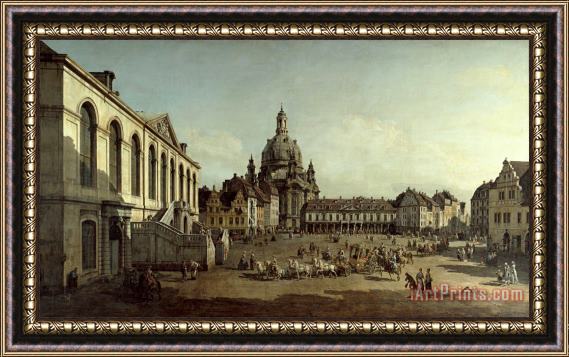 Bernardo Bellotto View of The Neumarkt in Dresden From The Judenhofe Framed Print