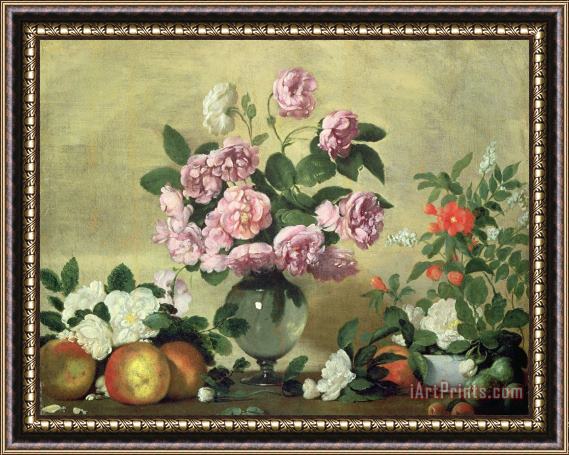 Bernardo Strozzi Flowers And Fruit Framed Print