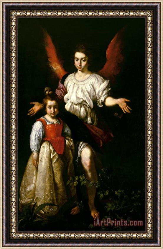 Bernardo Strozzi The Guardian Angel Framed Print