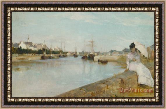 Berthe Morisot The Harbour At Lorient Framed Painting