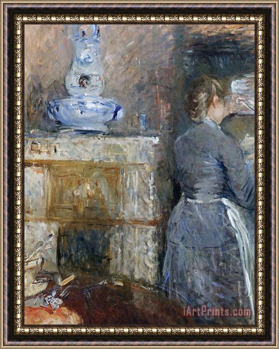 Berthe Morisot The Rouart's Dining Room Framed Painting