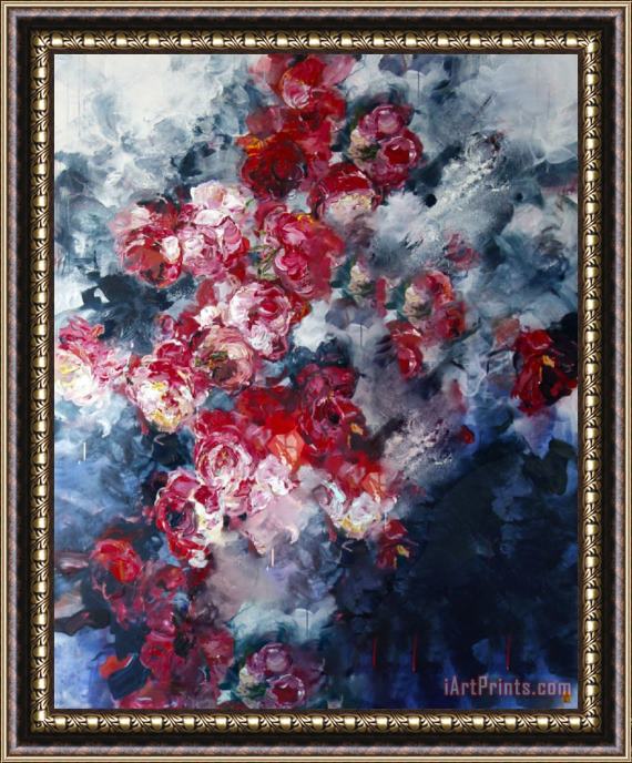 Bobbie Burgers Flowers Blooming II Framed Painting