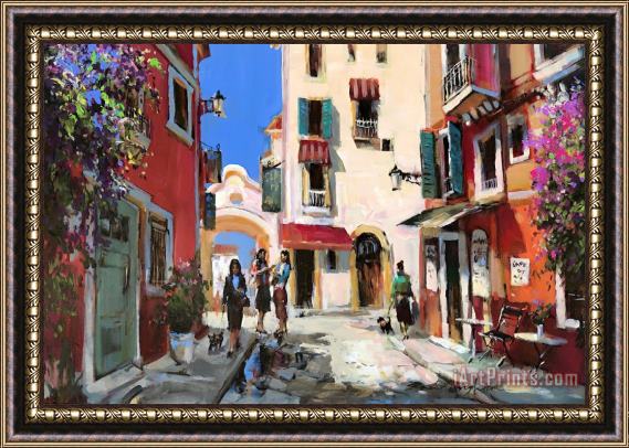 Brent Heighton A Casual Conversation Framed Painting