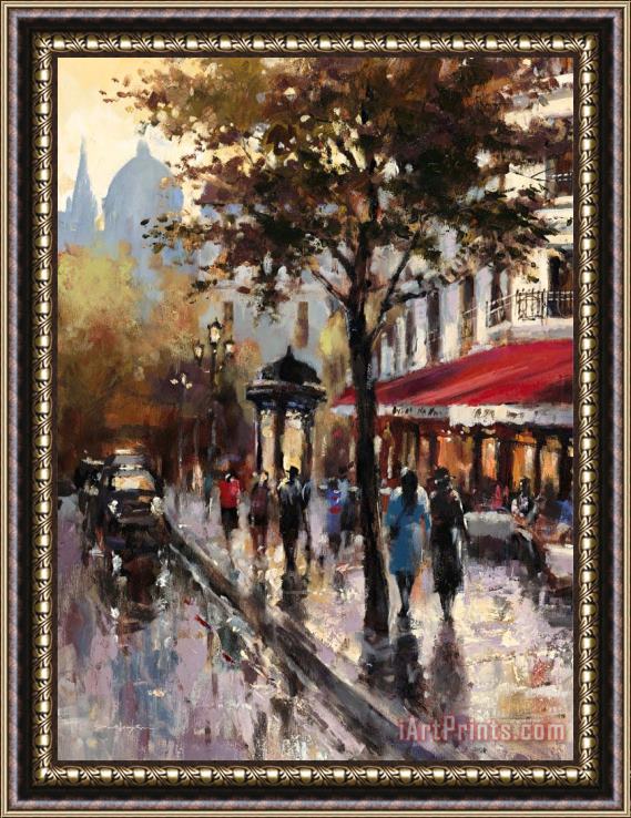 brent heighton Avenue Des Champs Elysees 1 Framed Painting
